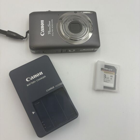Canon PowerShot Elph 100 HS 12.1MP Digital Camera w/5x Zoom with Extras - Picture 5 of 6